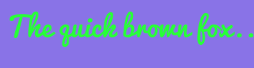 Image with Font Color 27FF37 and Background Color 8973E7